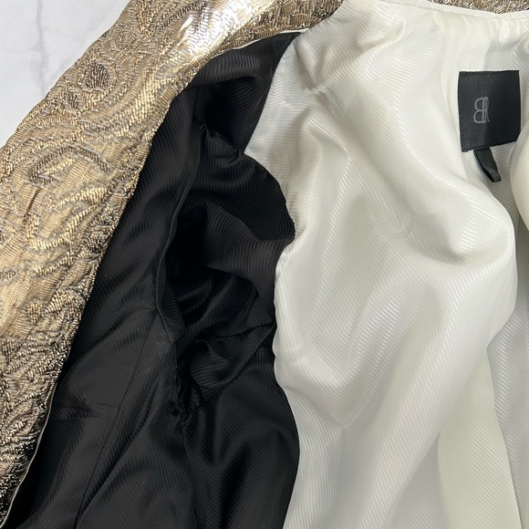 Banana Republic Gold Brocade Blazer - Sz 0 - Picture 8 of 16